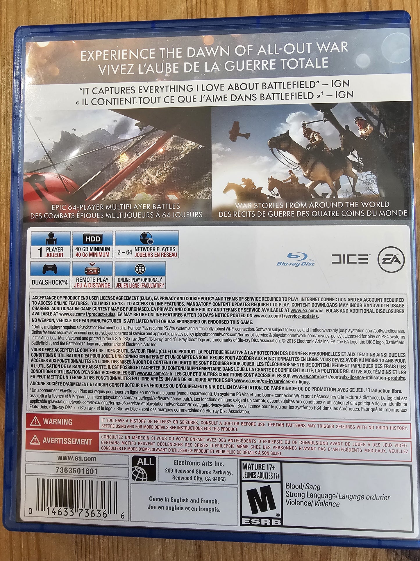 Battlefield 1 | Sony PlayStation 4 (2016)