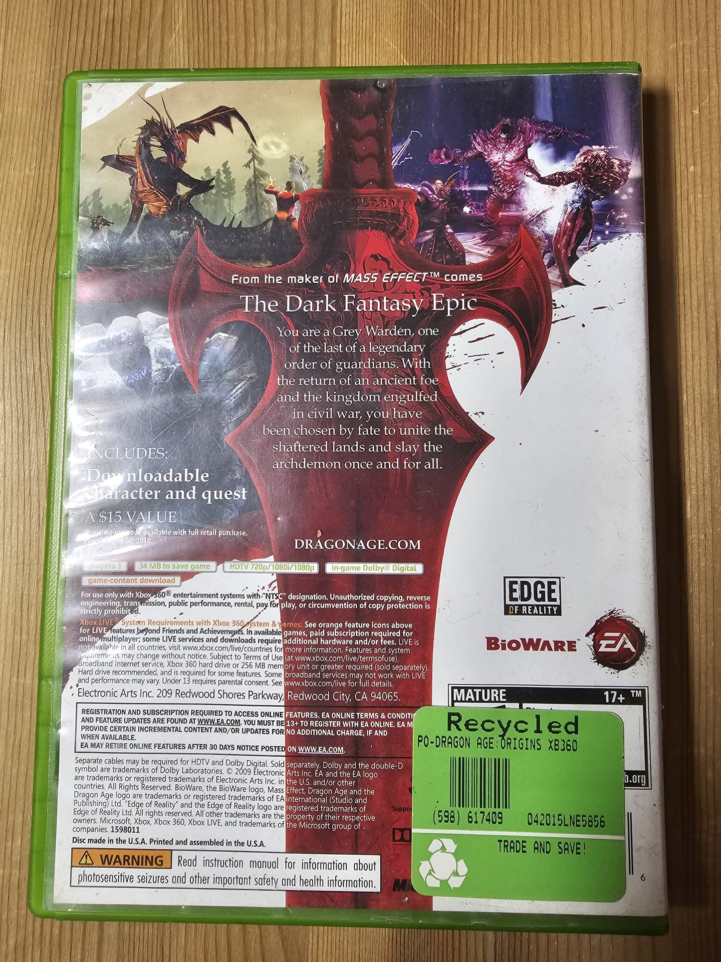 Dragon Age: Origins | Microsoft Xbox 360