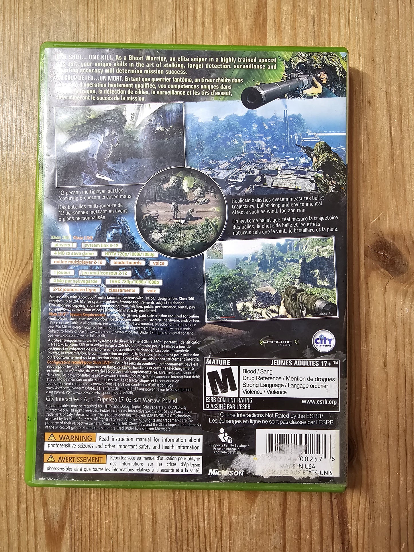 Sniper Ghost Warrior | Microsoft Xbox 360
