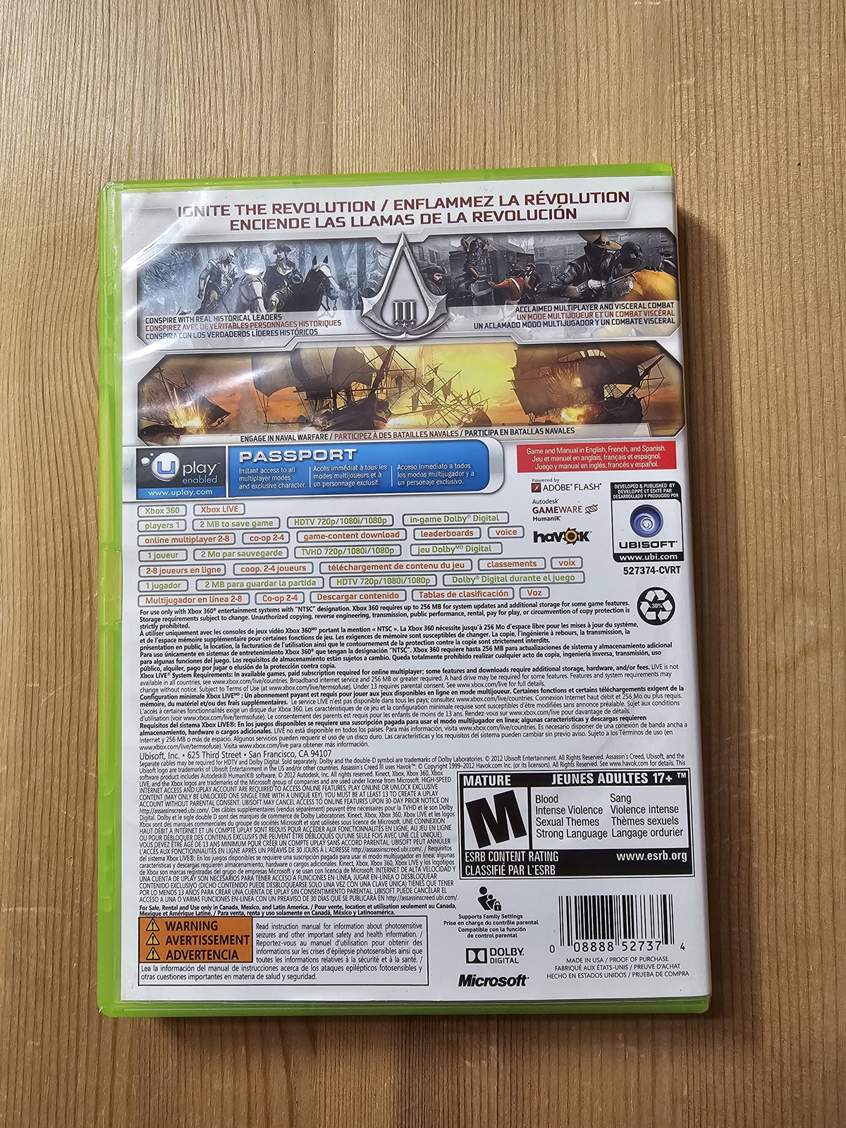 Assassin's Creed 3 III | Microsoft Xbox 360 (2012)