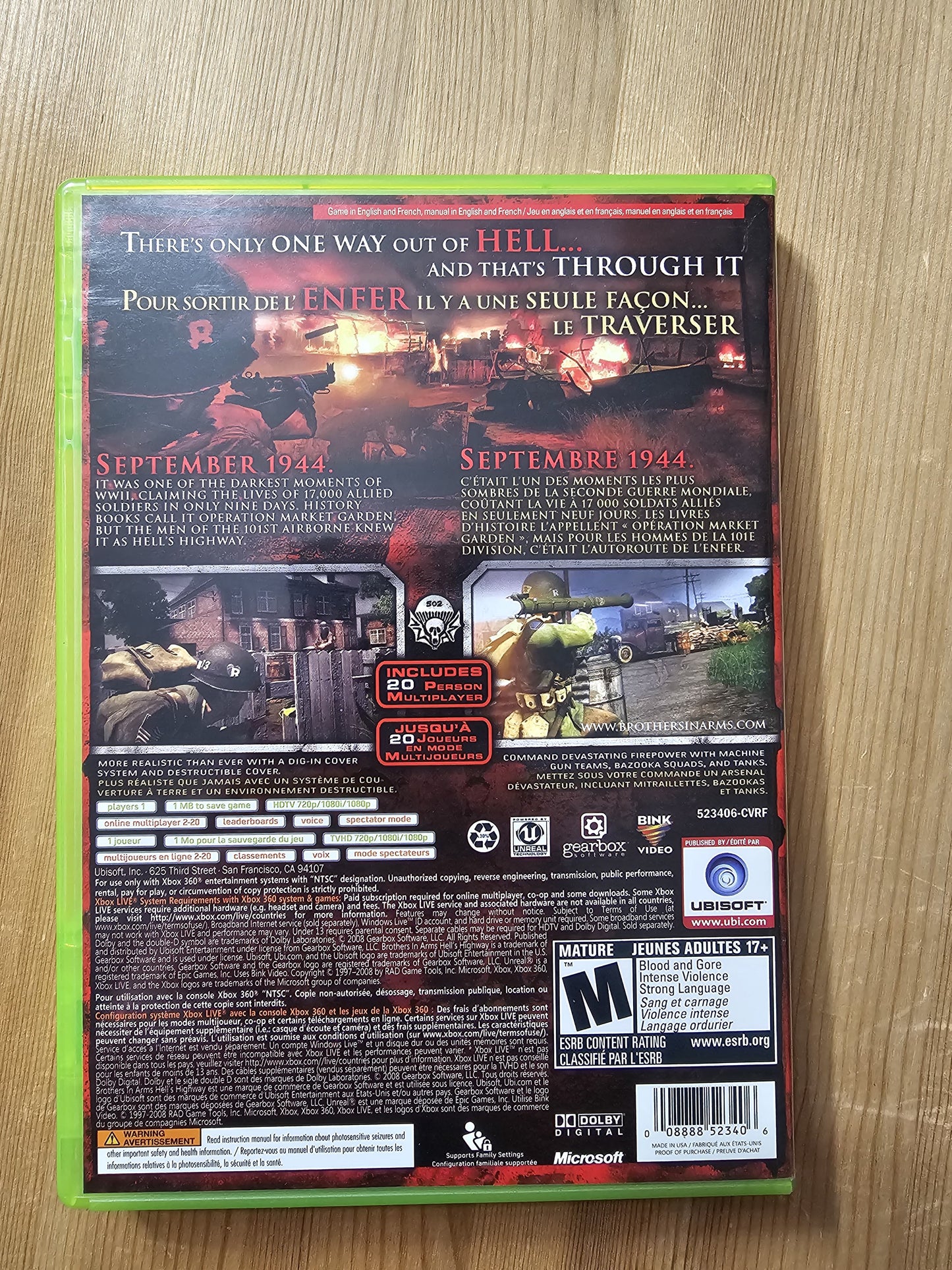 Brothers in Arms: Hell's Highway | Microsoft Xbox 360 (2008)