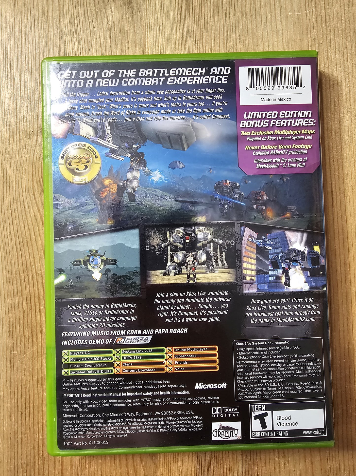 MechAssault 2: Lone Wolf Limited Edition | Microsoft Xbox (2004)