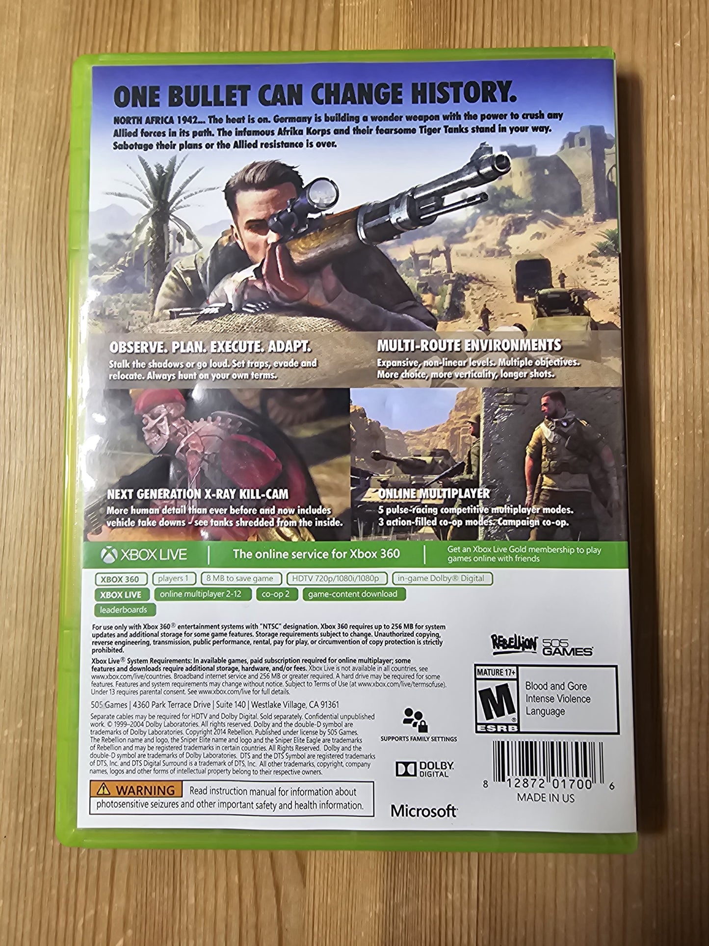 Sniper Elite 3 III | Microsoft Xbox 360 (2014)