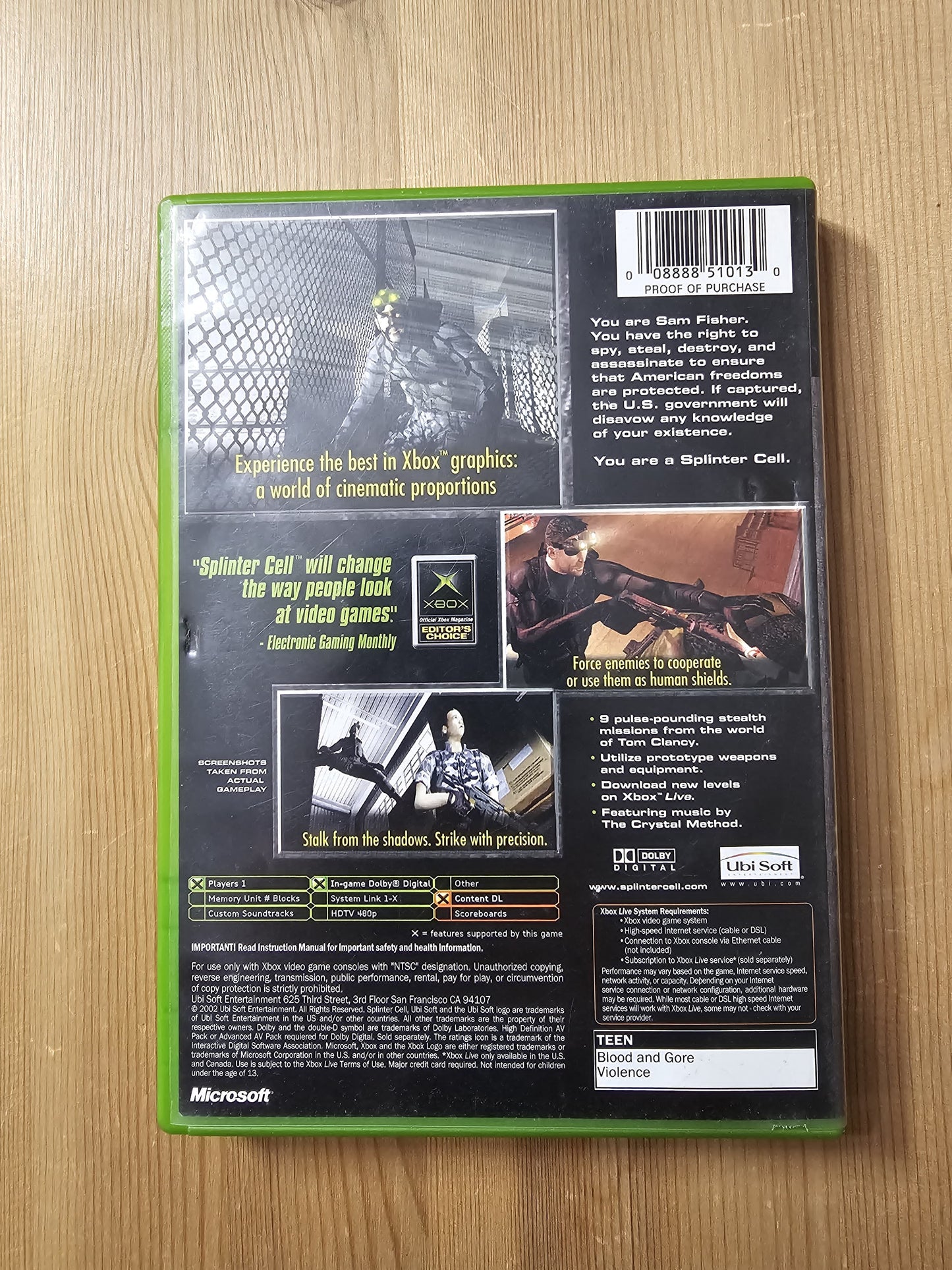 Splinter Cell | MicroSplinter Cell | Microsoft Xbox (2002)soft Xbox (2002)