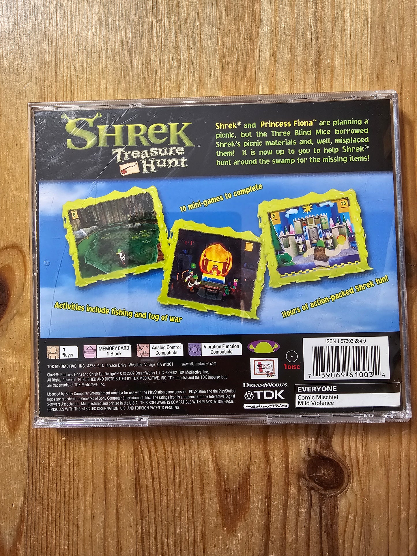 Shrek: Treasure Hunt (Sony PlayStation 1, 2002) PS1