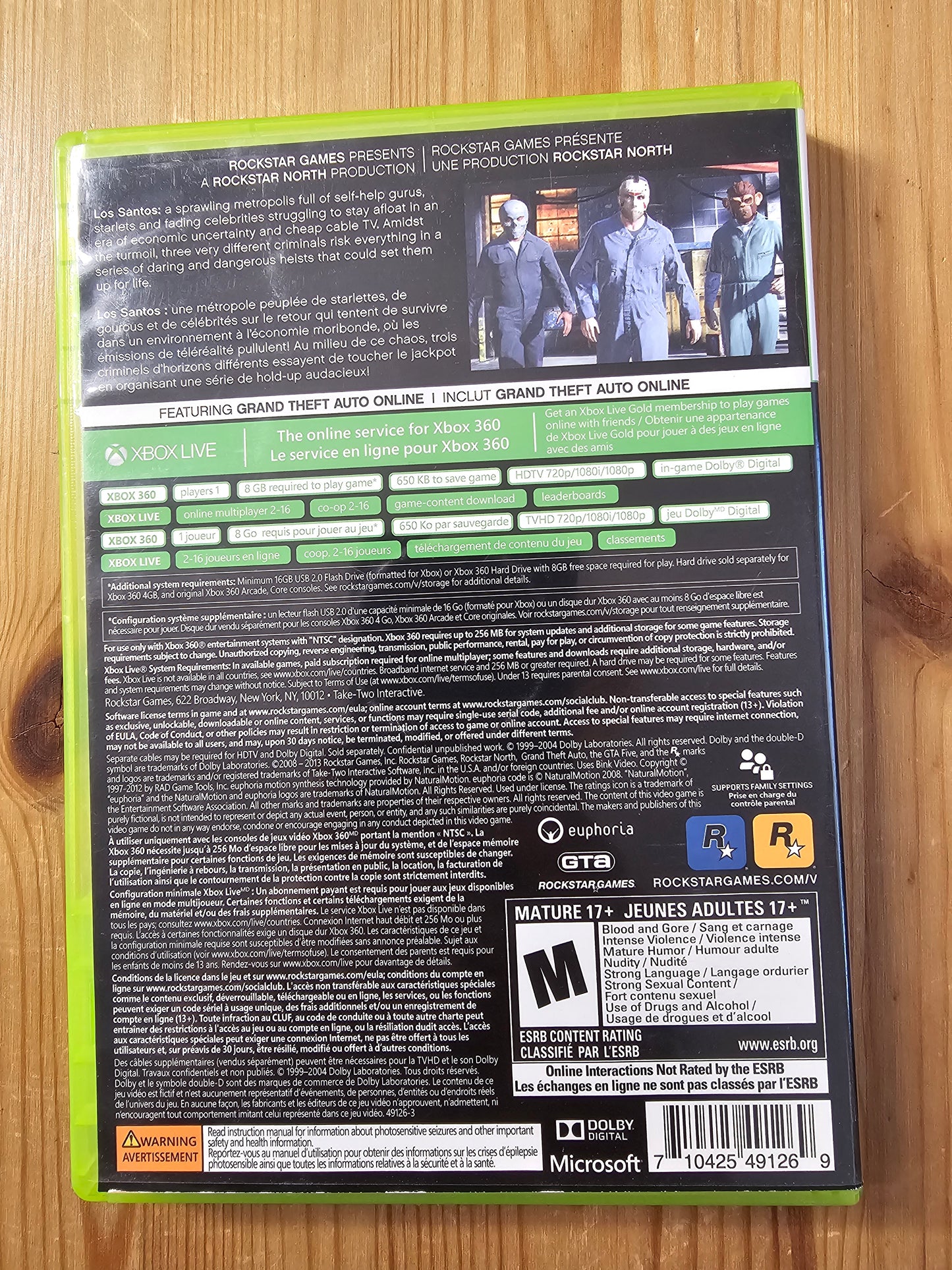 Grand Theft Auto V GTA | Microsoft Xbox 360