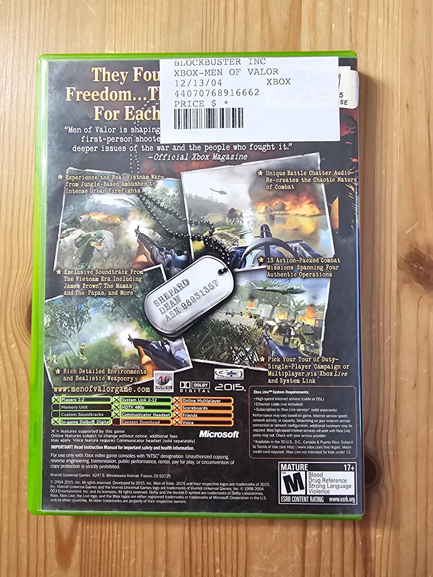 Men of Valor | Microsoft Xbox (2004)