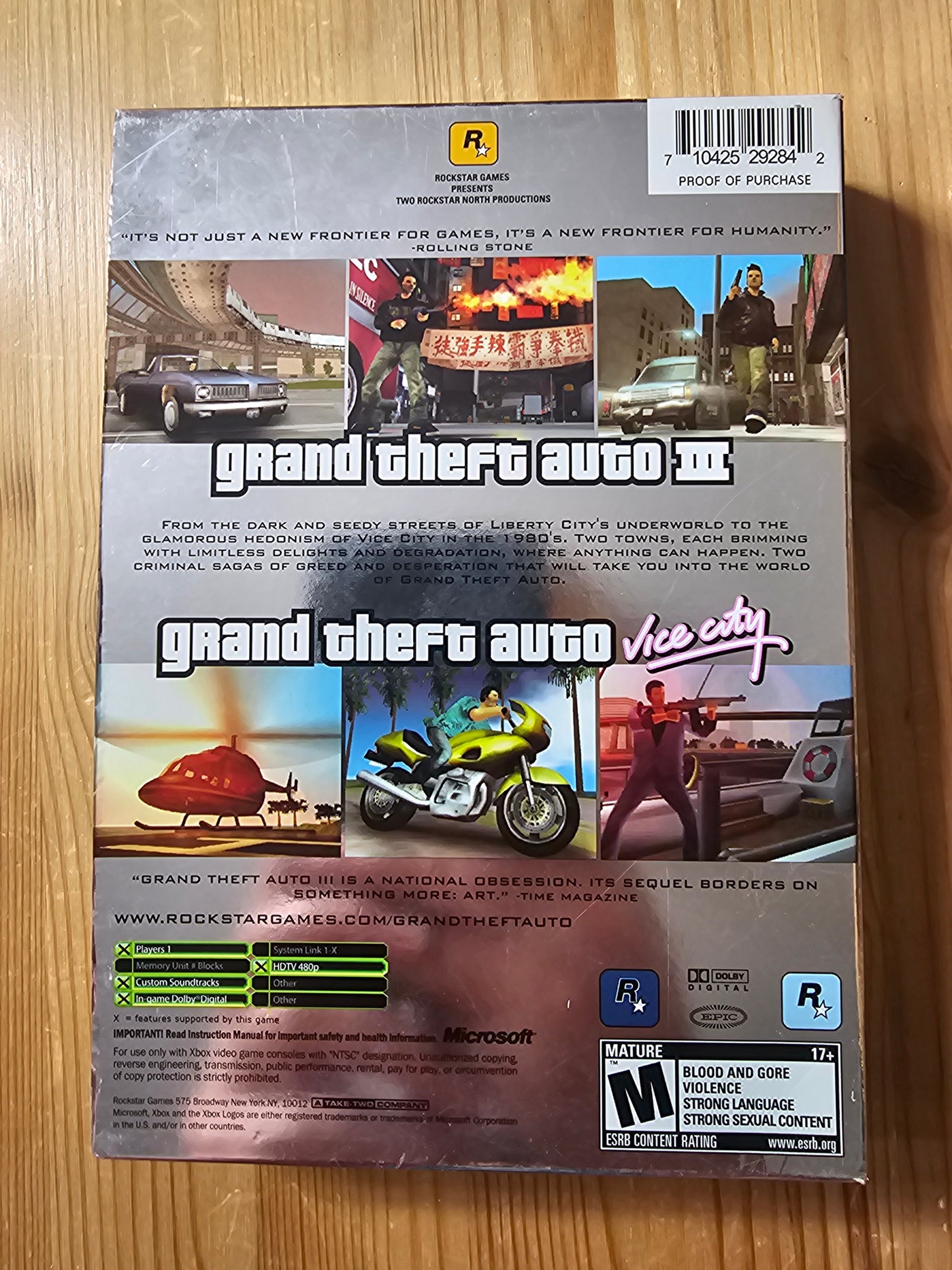 Grand Theft Auto Double Pack [GTA 3 + GTA Vice City] |Microsoft Xbox (2003)