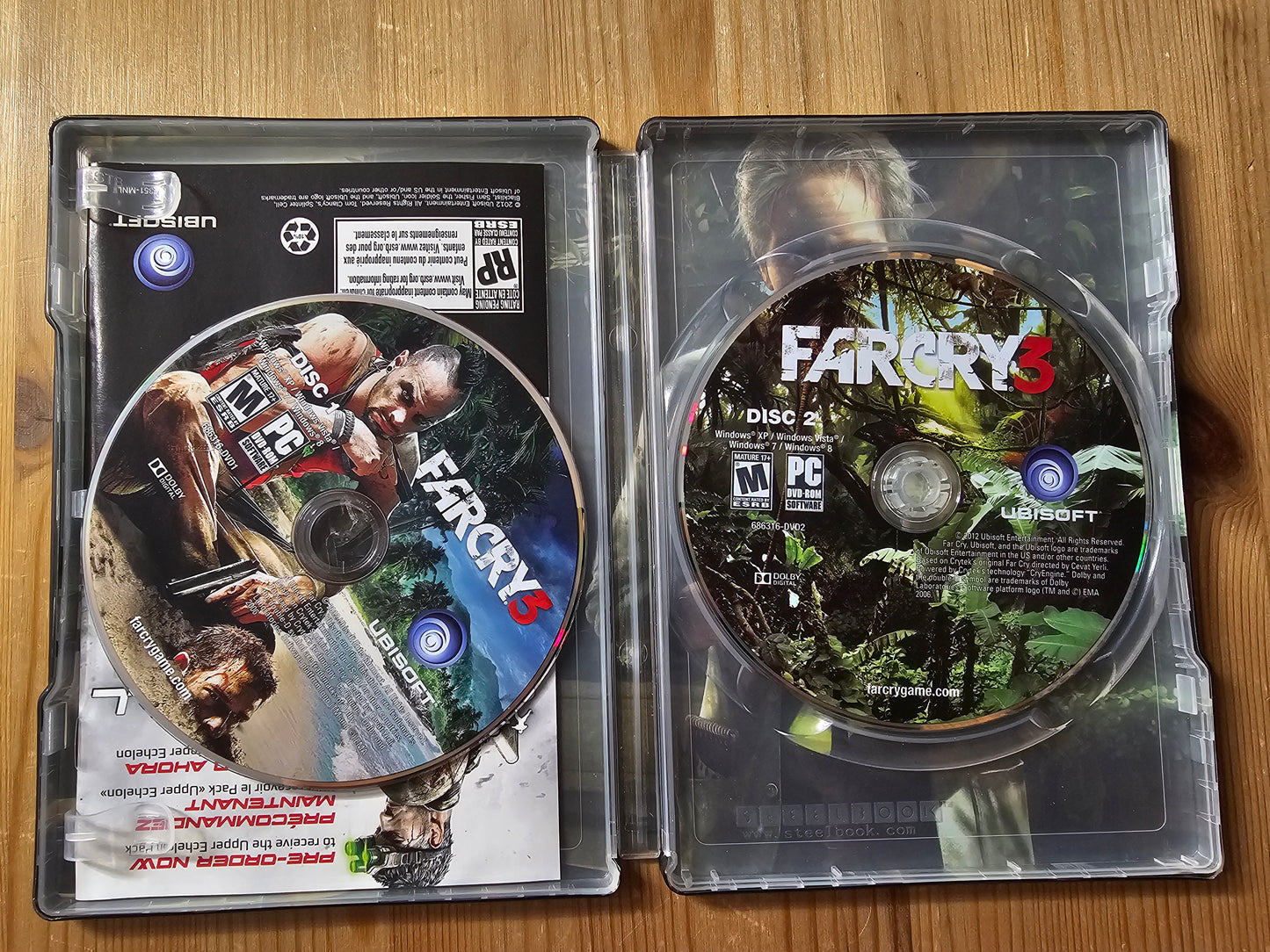 FAR CRY 3 STEELBOOK + FREE PC GAME DISKS