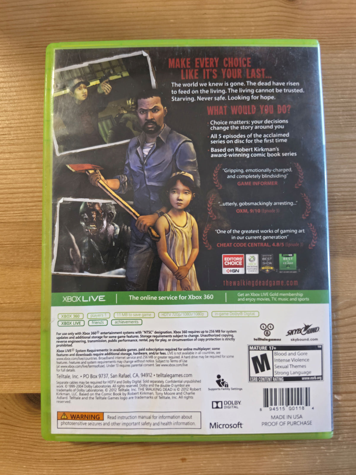 The Walking Dead: A Telltale Games Series | Microsoft Xbox 360 (2012)