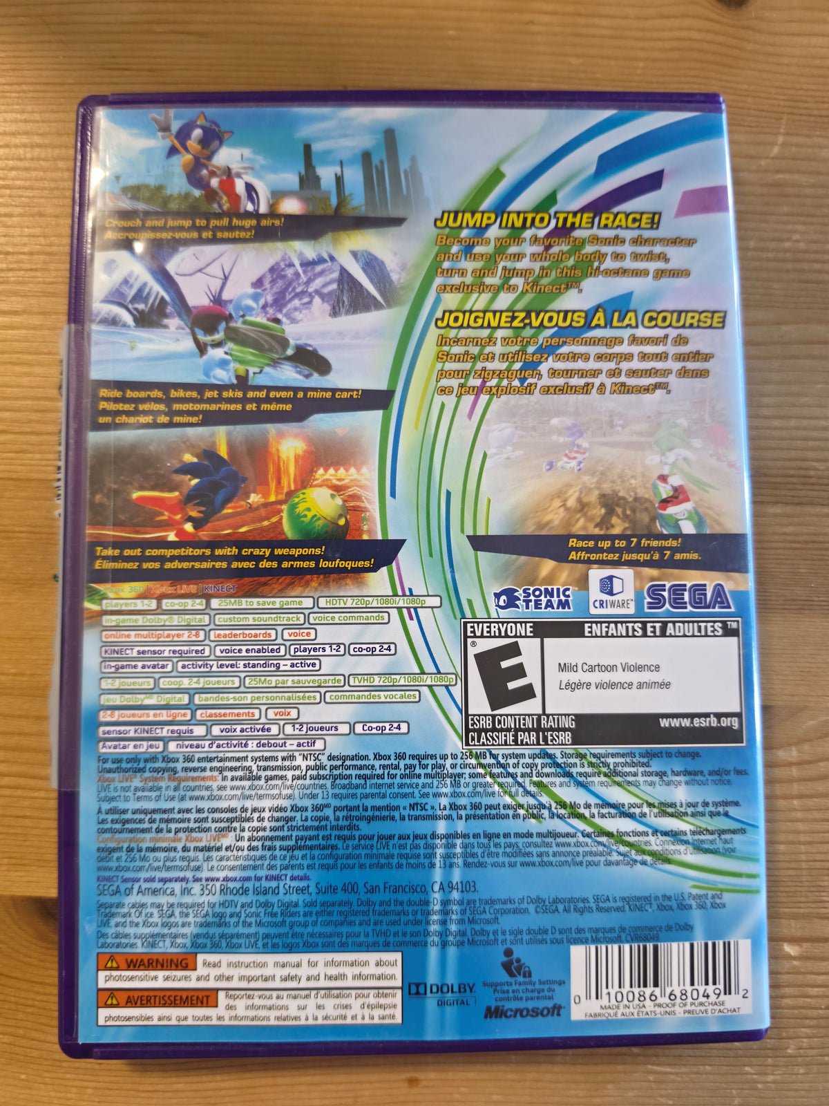Sonic Free Riders | Microsoft Xbox 360 (2010)