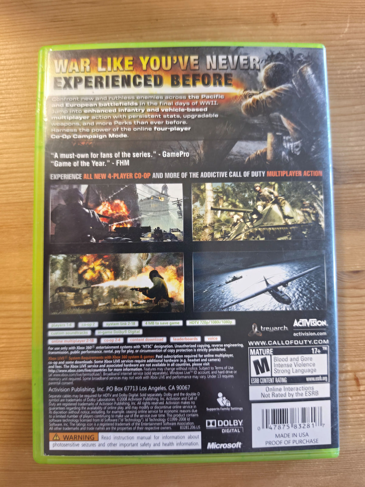 Call of Duty World at War | Microsoft Xbox 360 (2008)