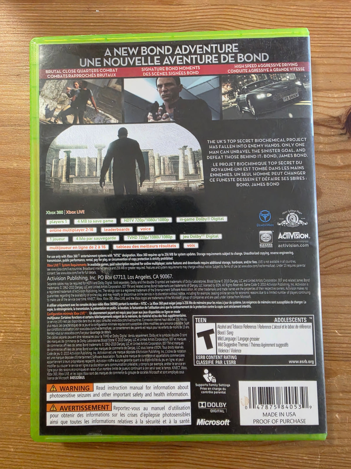 007 Blood Stone | Microsoft Xbox 360 (2010)