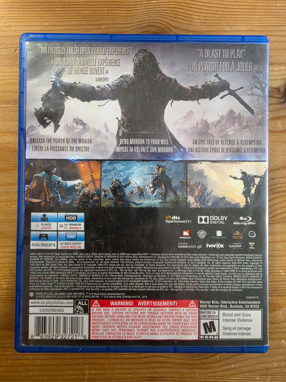 Middle Earth: Shadow of Mordor | Sony PlayStation 4 (2015)