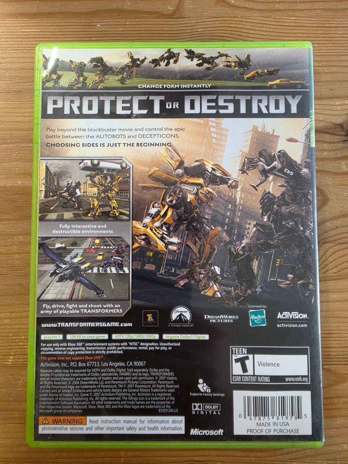 Transformers: The Game | Microsoft Xbox 360 (2007)