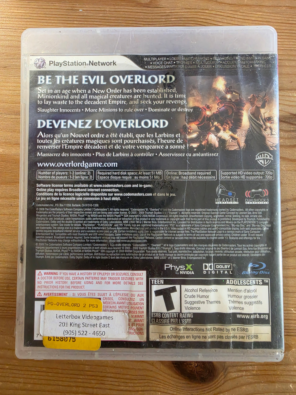 Overlord II 2 | Sony PlayStation 3 (2009)
