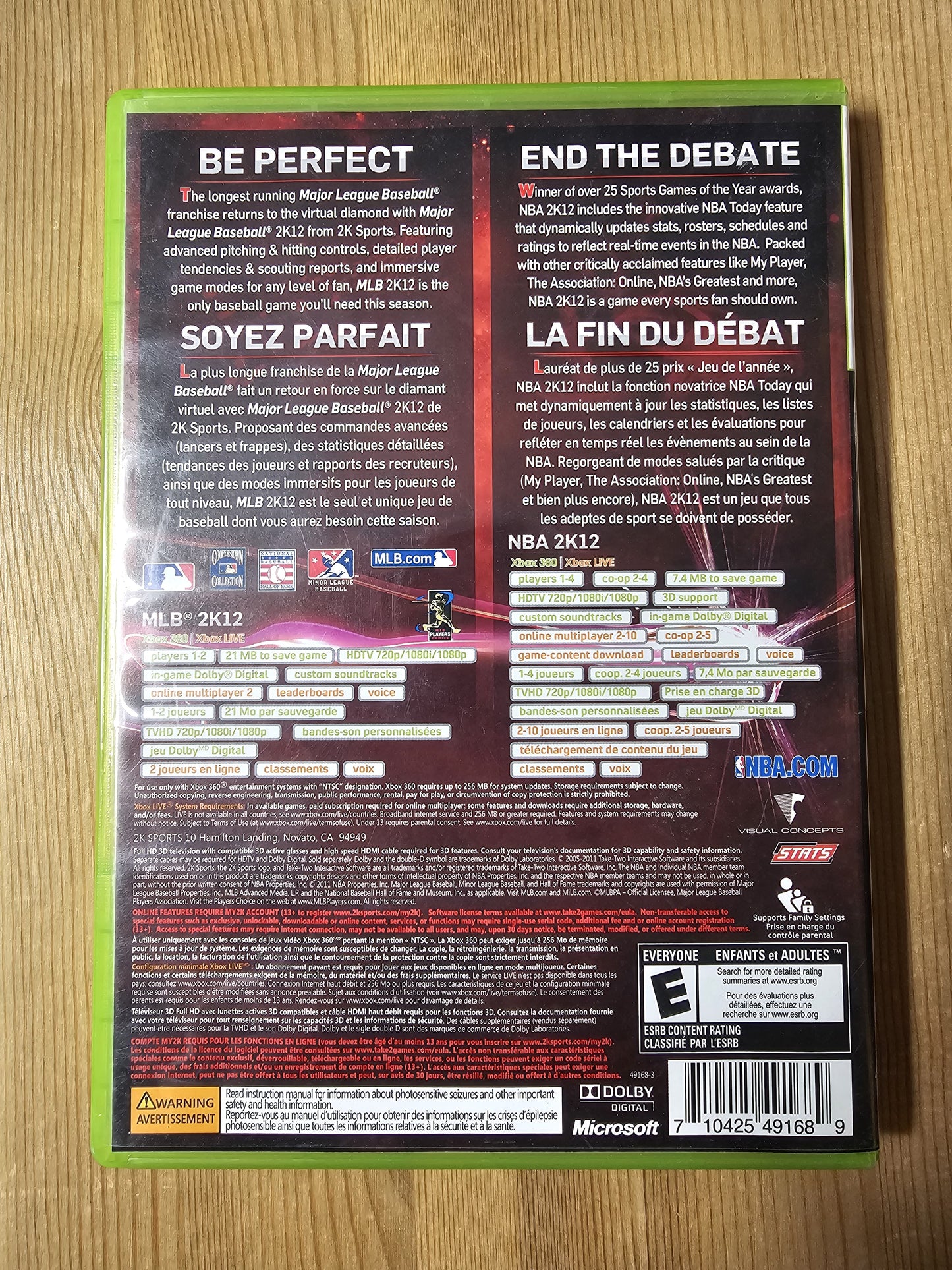 2K Sports Combo Pack: MLB2K12 / NBA2K12 | Microsoft Xbox 360