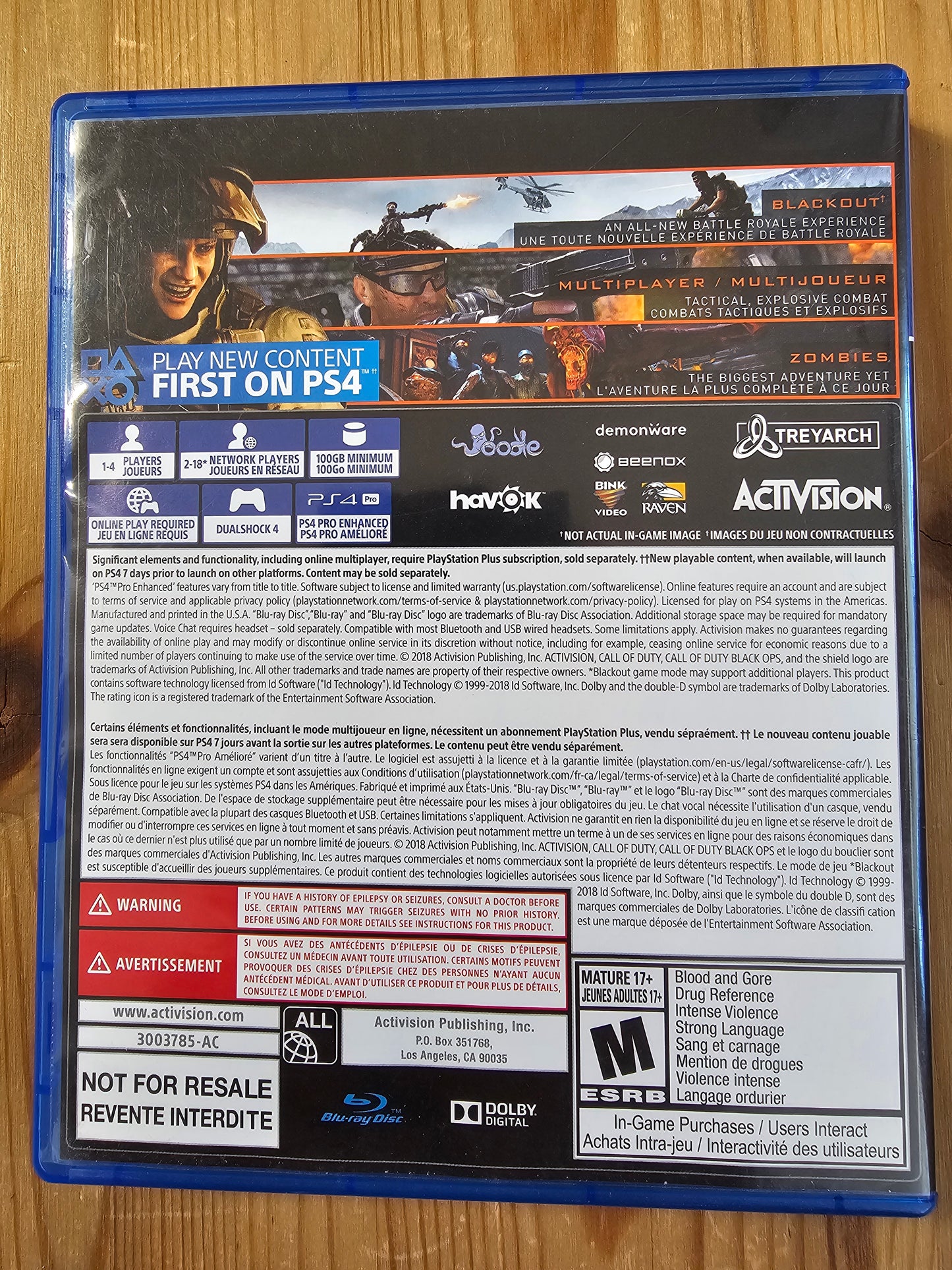 Call of Duty: Black Ops 4 Playstation 4