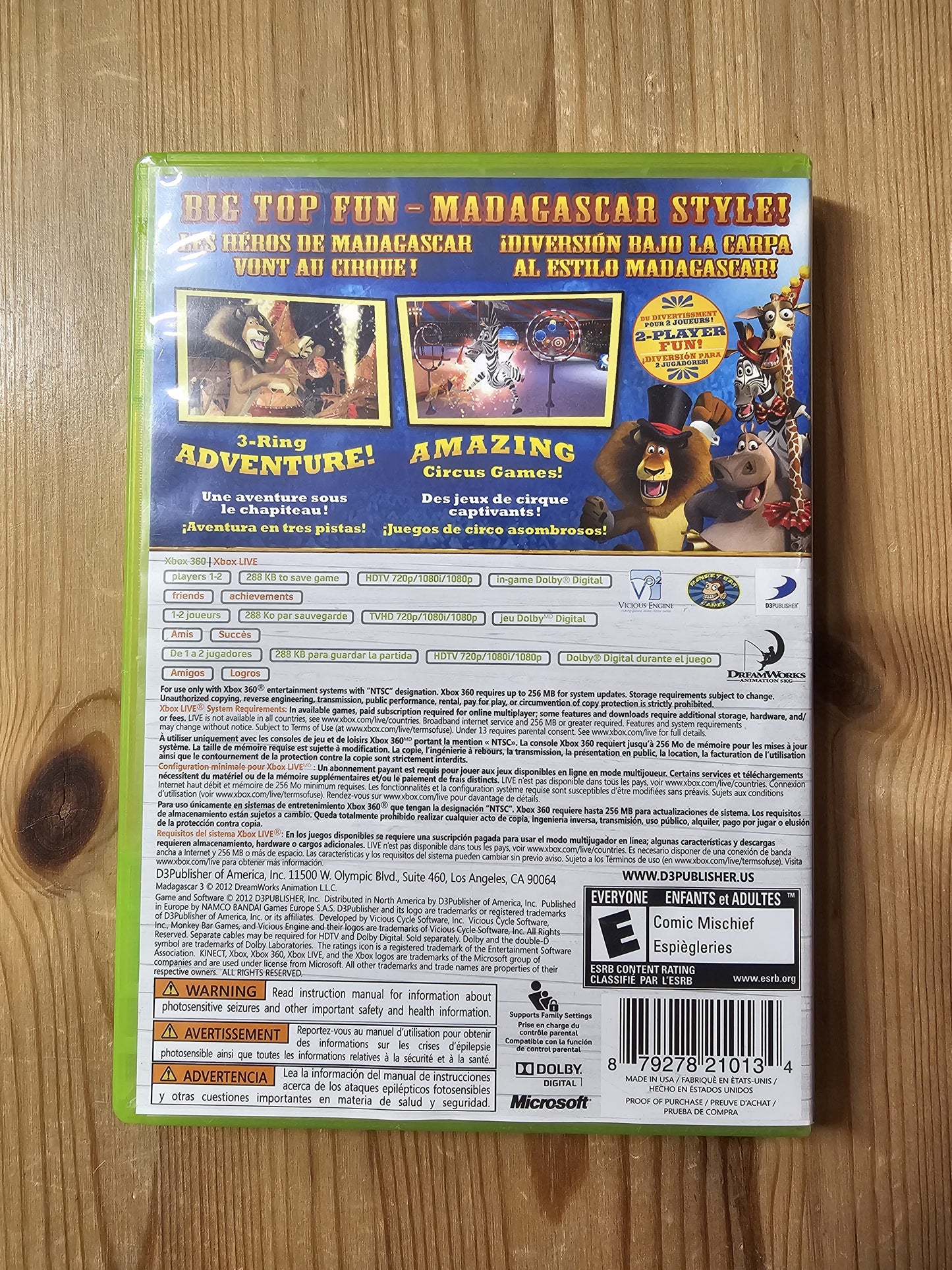 Madagascar 3: The Video Game | Microsoft Xbox 360 (2012)