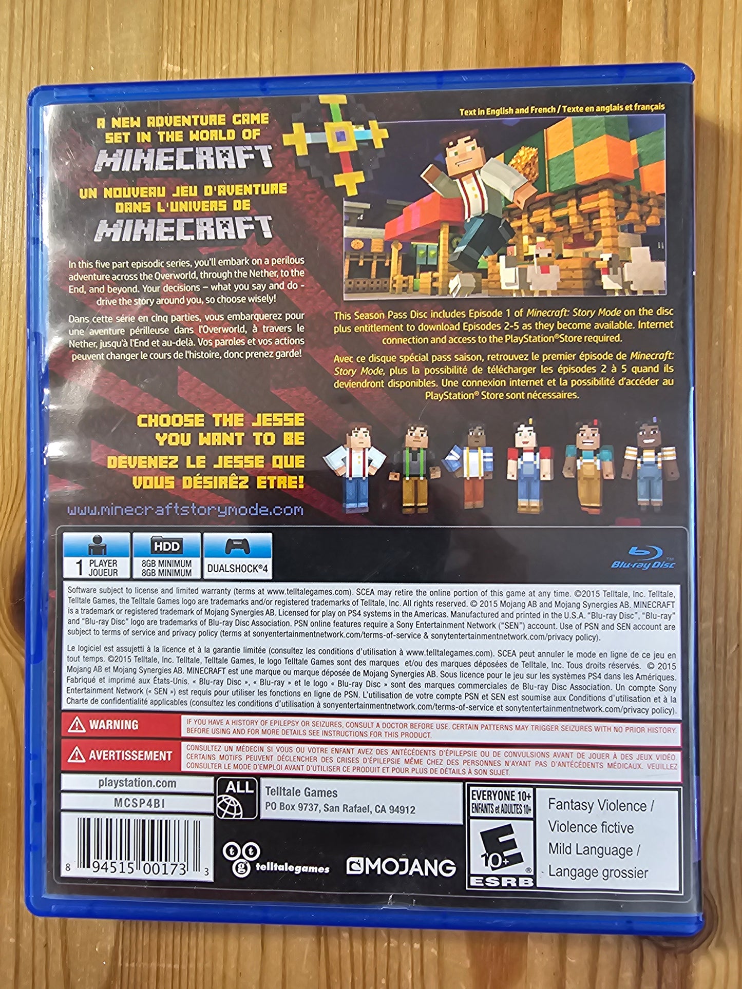 Minecraft Story Mode Season Pass | Sony PlayStation 4 (2015)