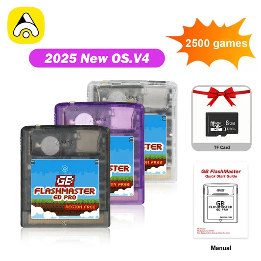2500 in 1 OS V4 GB Pro Flashmaster Cartridge Game Card For Gameboy/Gameboy Color/GBA SP