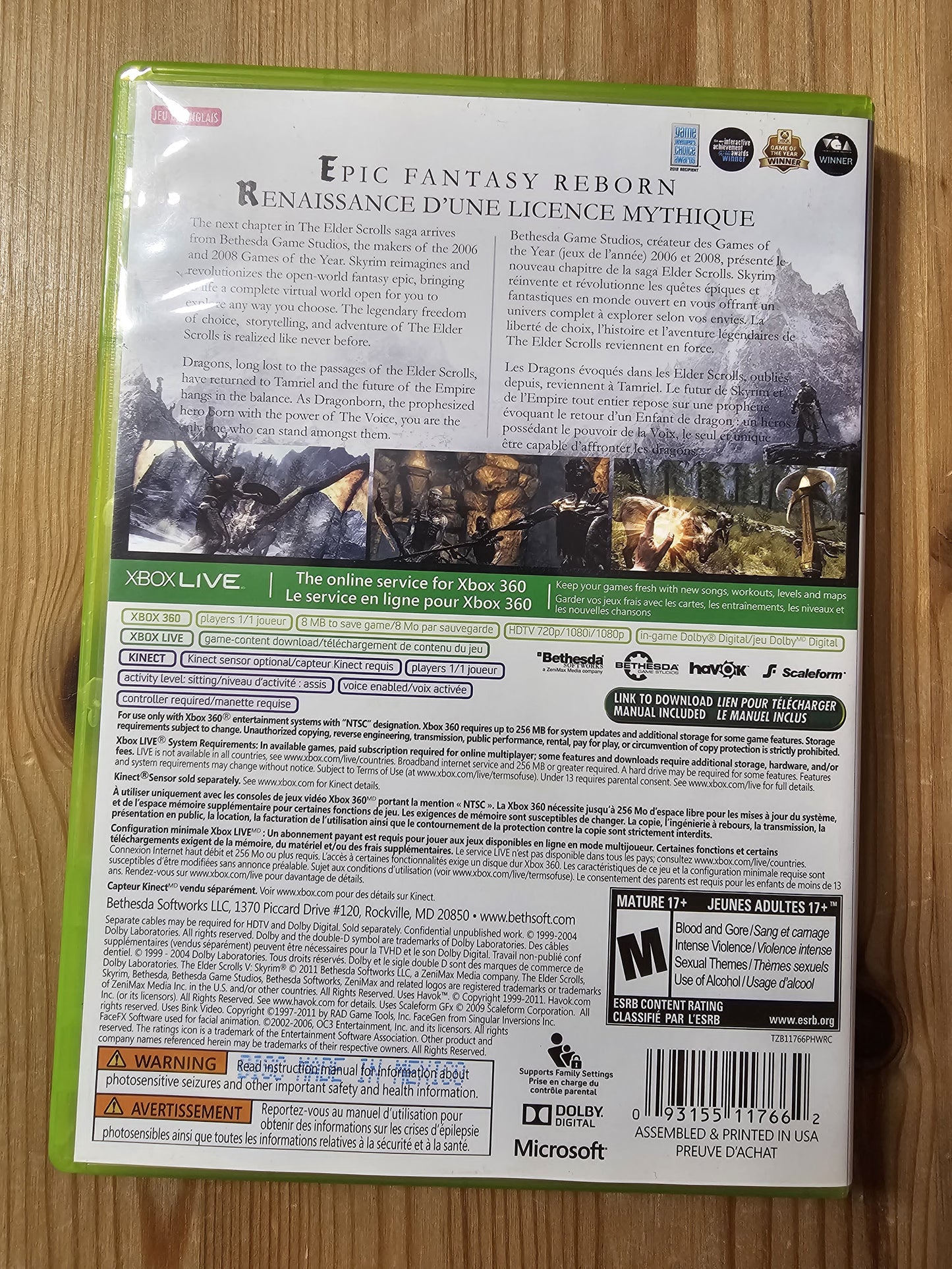 The Elder Scrolls V 5 : Skyrim | Microsoft Xbox 360