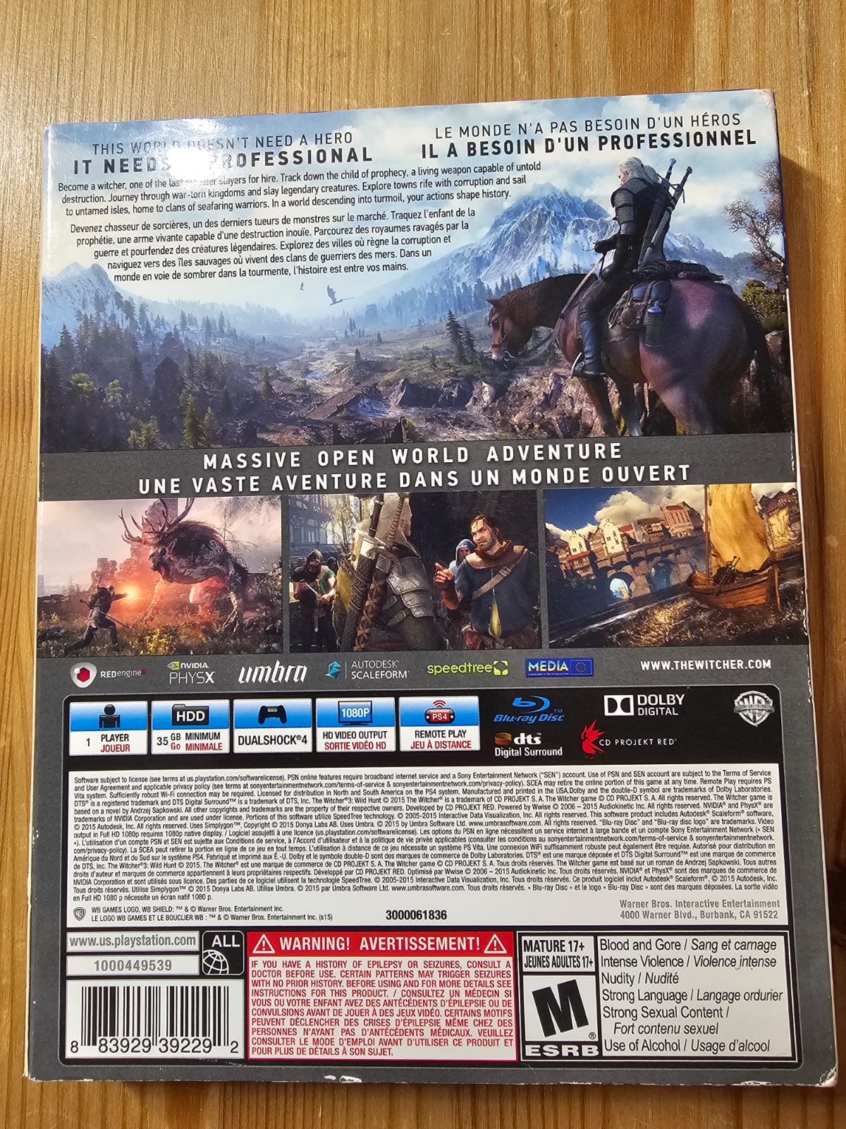 The Witcher III (3) Wild Hunt | Sony PlayStation 4