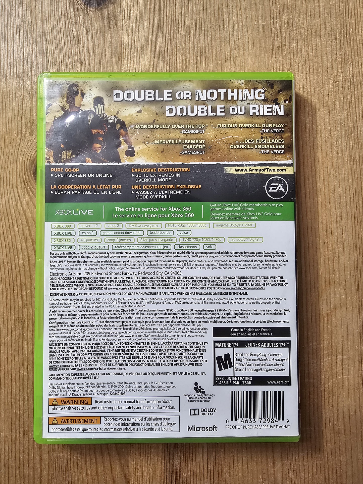 Army of Two: The Devils Cartel | Microsoft Xbox 360 (2013)