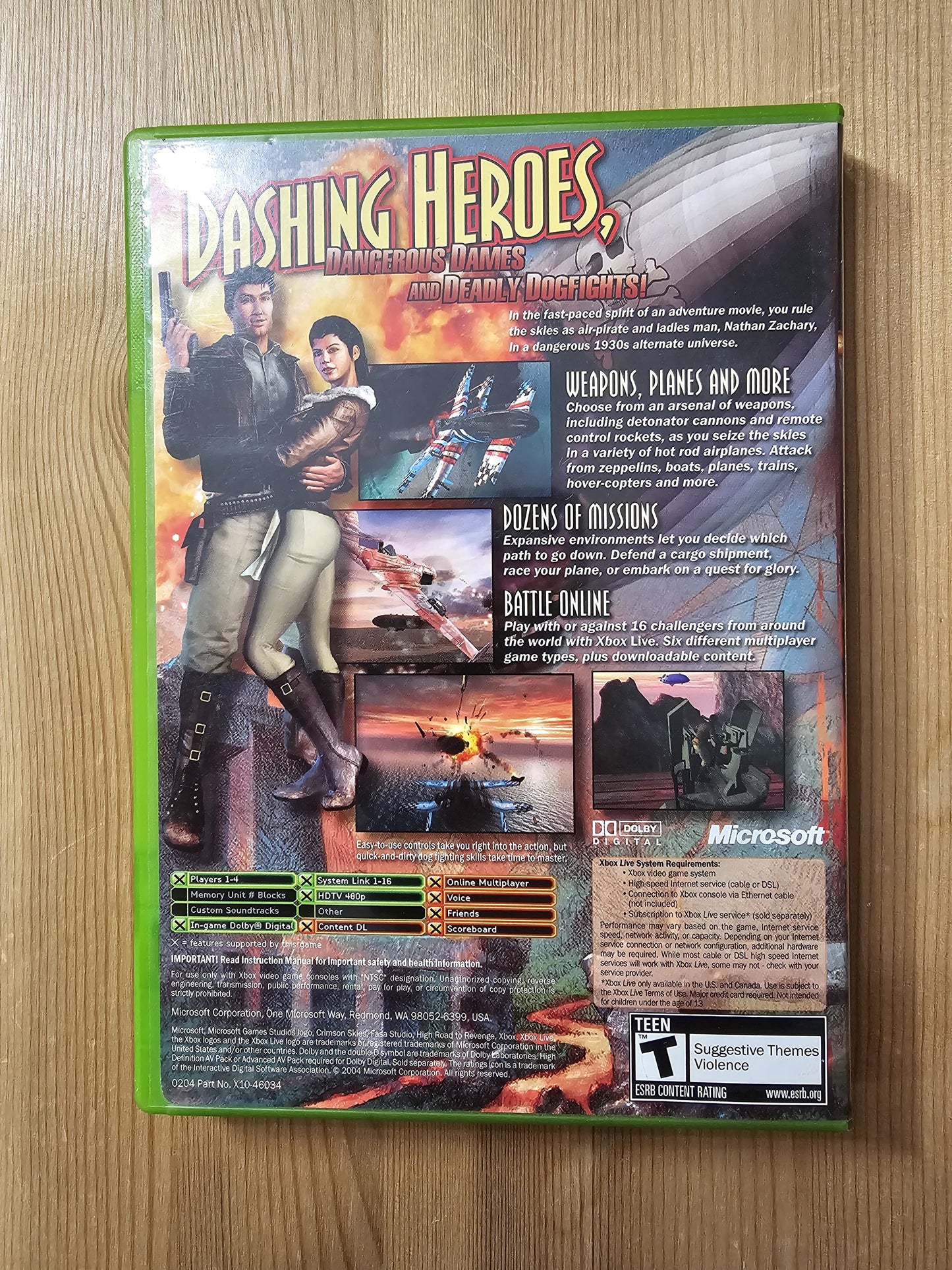 Crimson Skies: High Road to Revenge | Microsoft Xbox (2003)