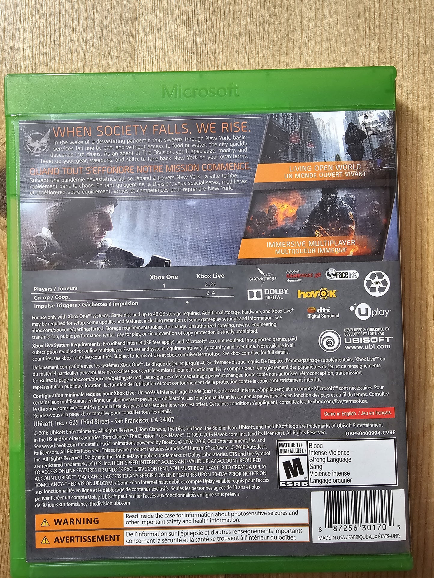 Tom Clancy's The Division | Microsoft Xbox One (2016)