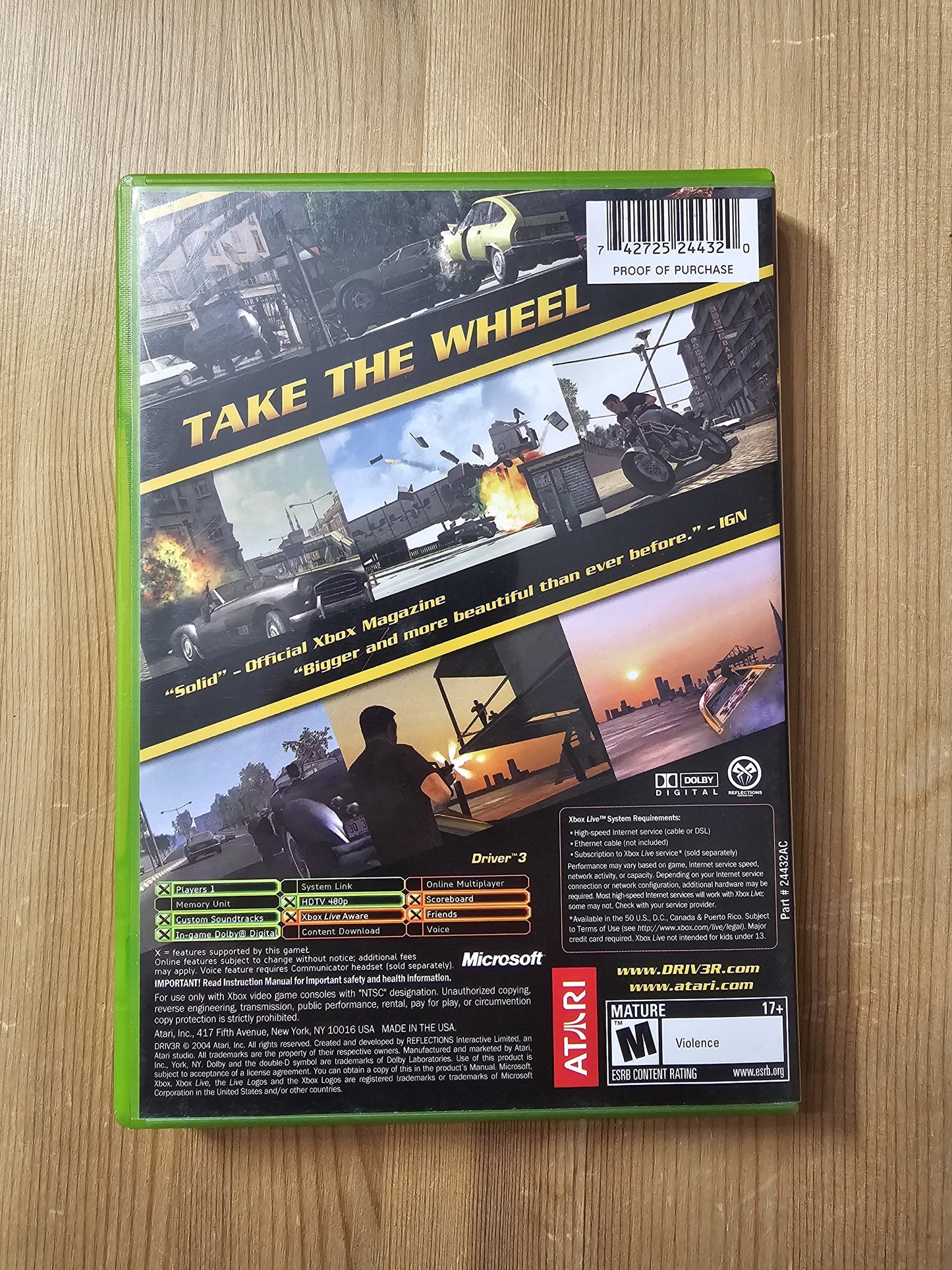 Driv3r Driver 3 | Microsoft Xbox (2004)