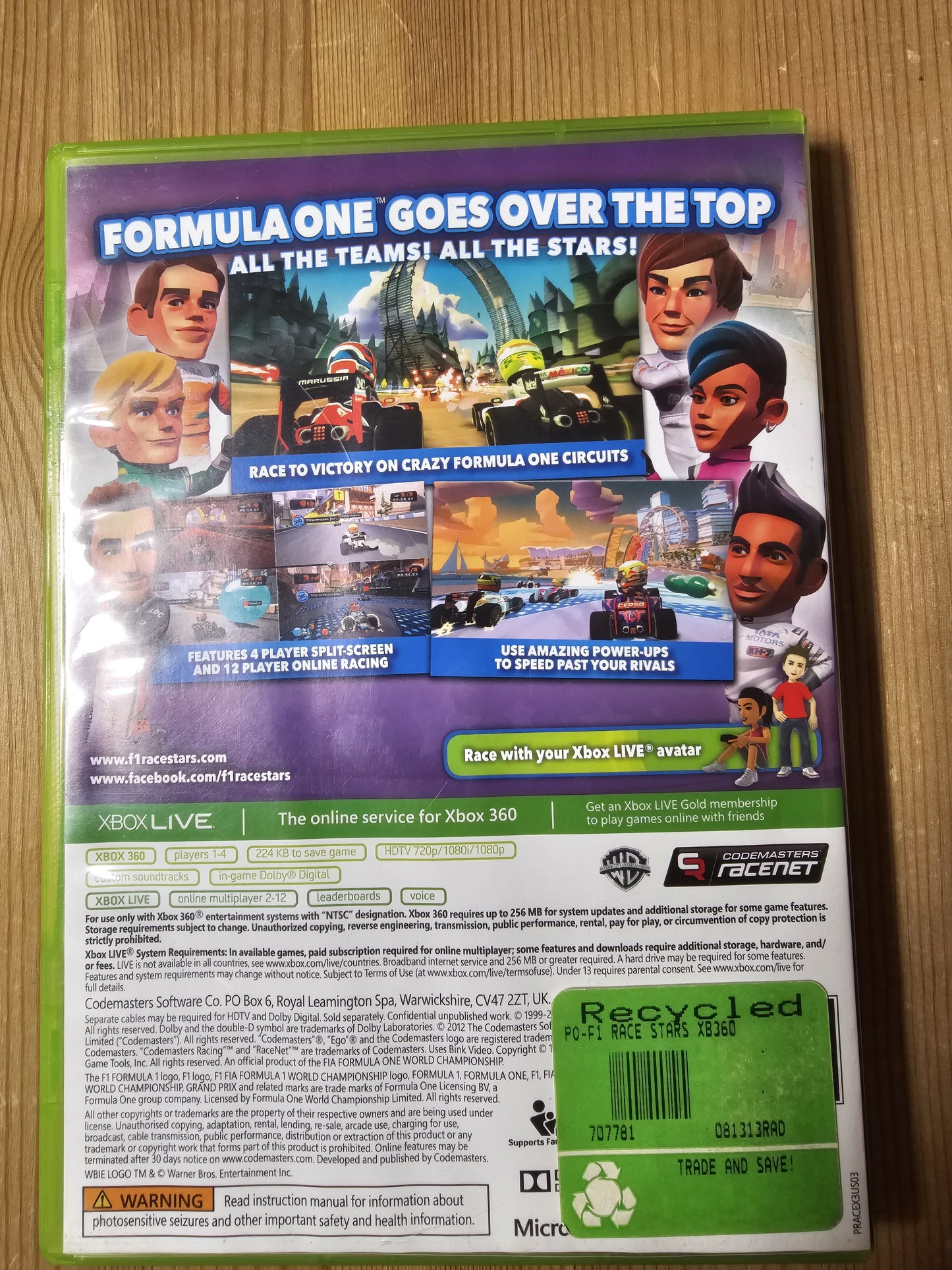 F1 Race Stars | Microsoft Xbox 360 (2012)