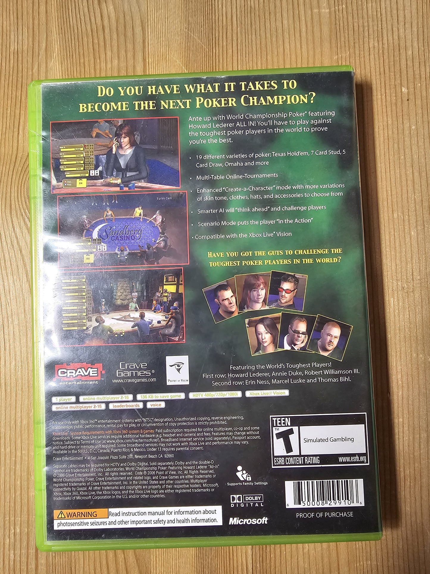 World Championship Poker: "All In" | Microsoft Xbox 360