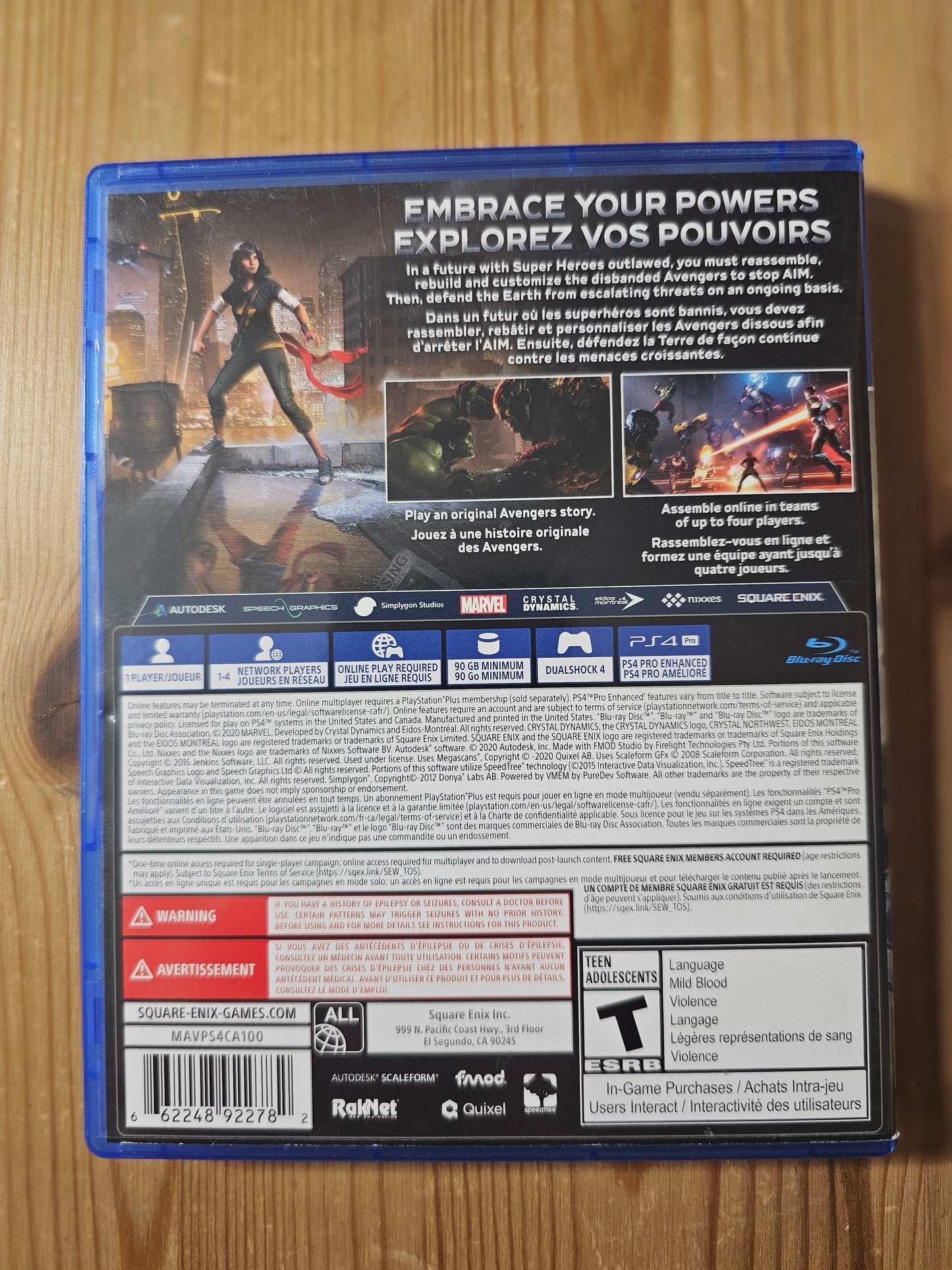 Marvel's Avengers (Sony PlayStation 4, 2020) PS4