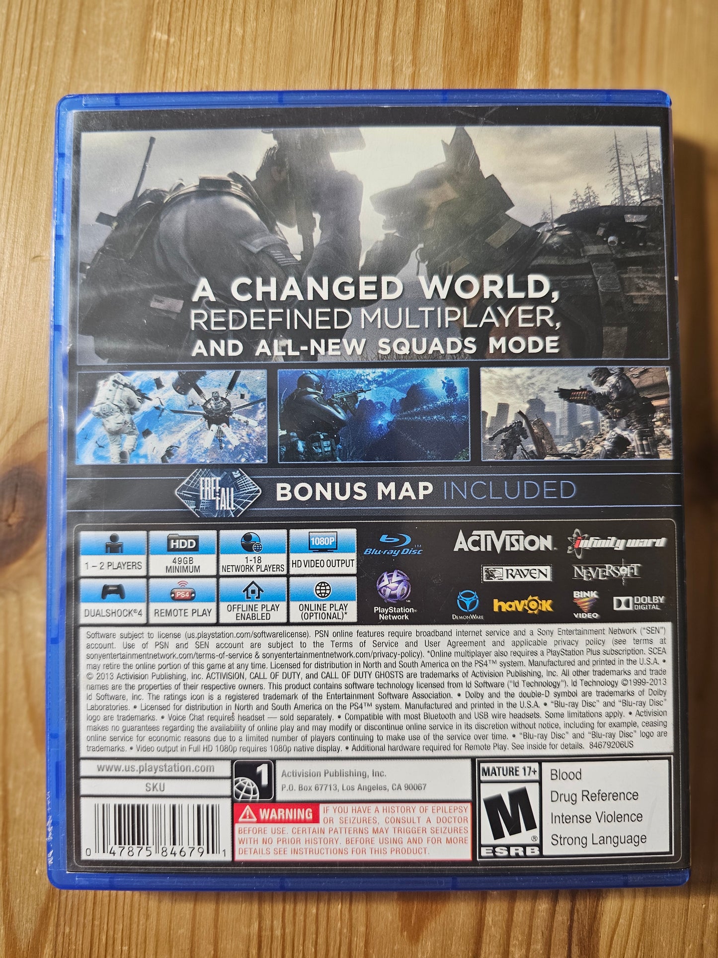Call of Duty: Ghosts (Sony PlayStation 4, 2018) PS4