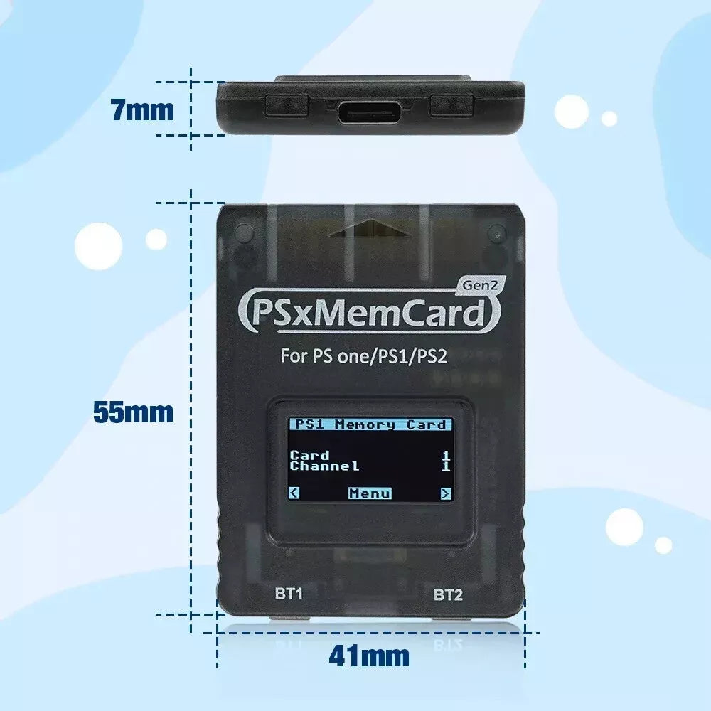 PSxMemCard Gen2 Memory Card Save Device Sony PS1 PS PSX PlayStation MemCard PRO2