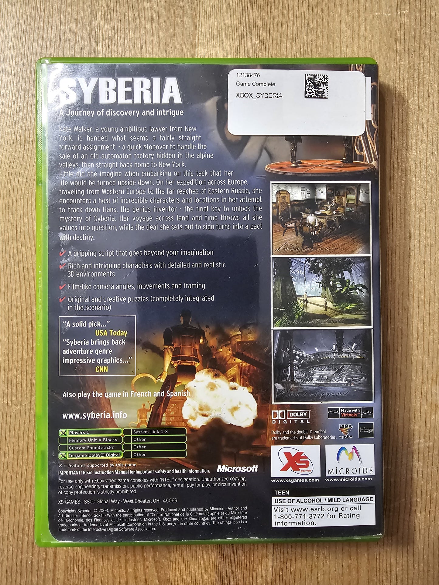 Syberia | Microsoft Xbox (2003)