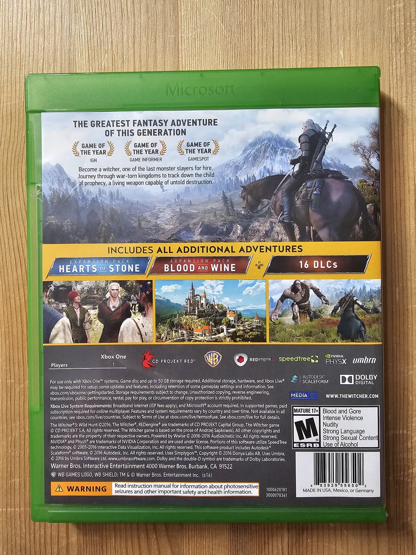 The Witcher 3: Wild Hunt [Complete Edition] | Microsoft Xbox One (2015)
